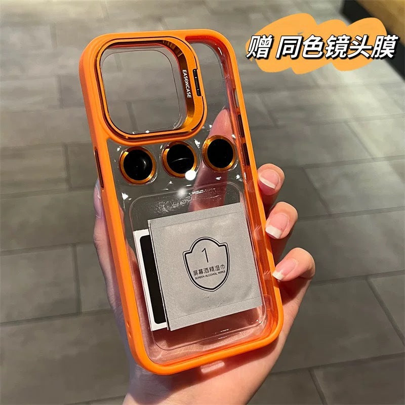 U1 lens cover holder suitable for iphone17pro apple 15 high transparency mobile phone case 16promax with lens film