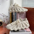 2025 spring/autumn new collection: flyknit coconut casual shoes for couples - breathable mesh, stylish, versatile, and perfect for women's athletic wear