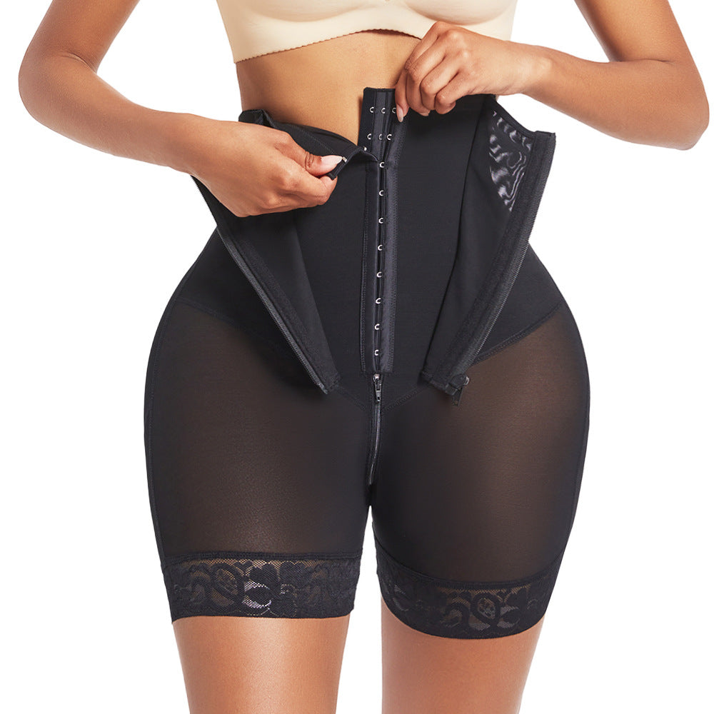 Fashion cross-border hip tightening high waist lace shaping pants tight shaping body shaping pants waist tightening butt lifting underwear women's butt lifting pants