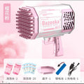 【rechargeable】69-hole girly pink bubble machine + 2 bottles of bubble solution + 20 packs of bubble concentrate