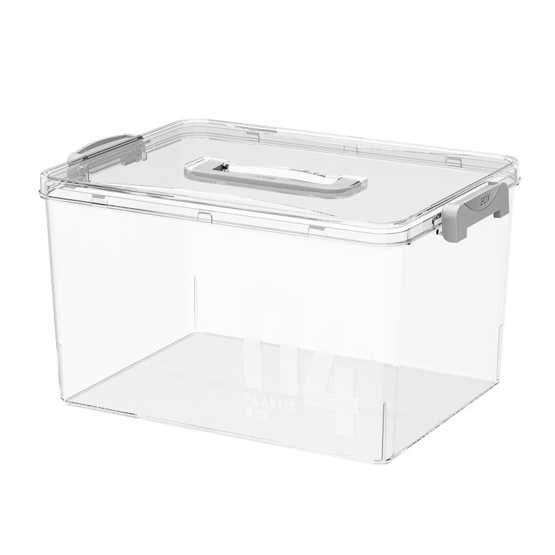 Cross-border household portable storage box Multifunctional thickened finishing box Snacks Lego toys PET transparent storage box