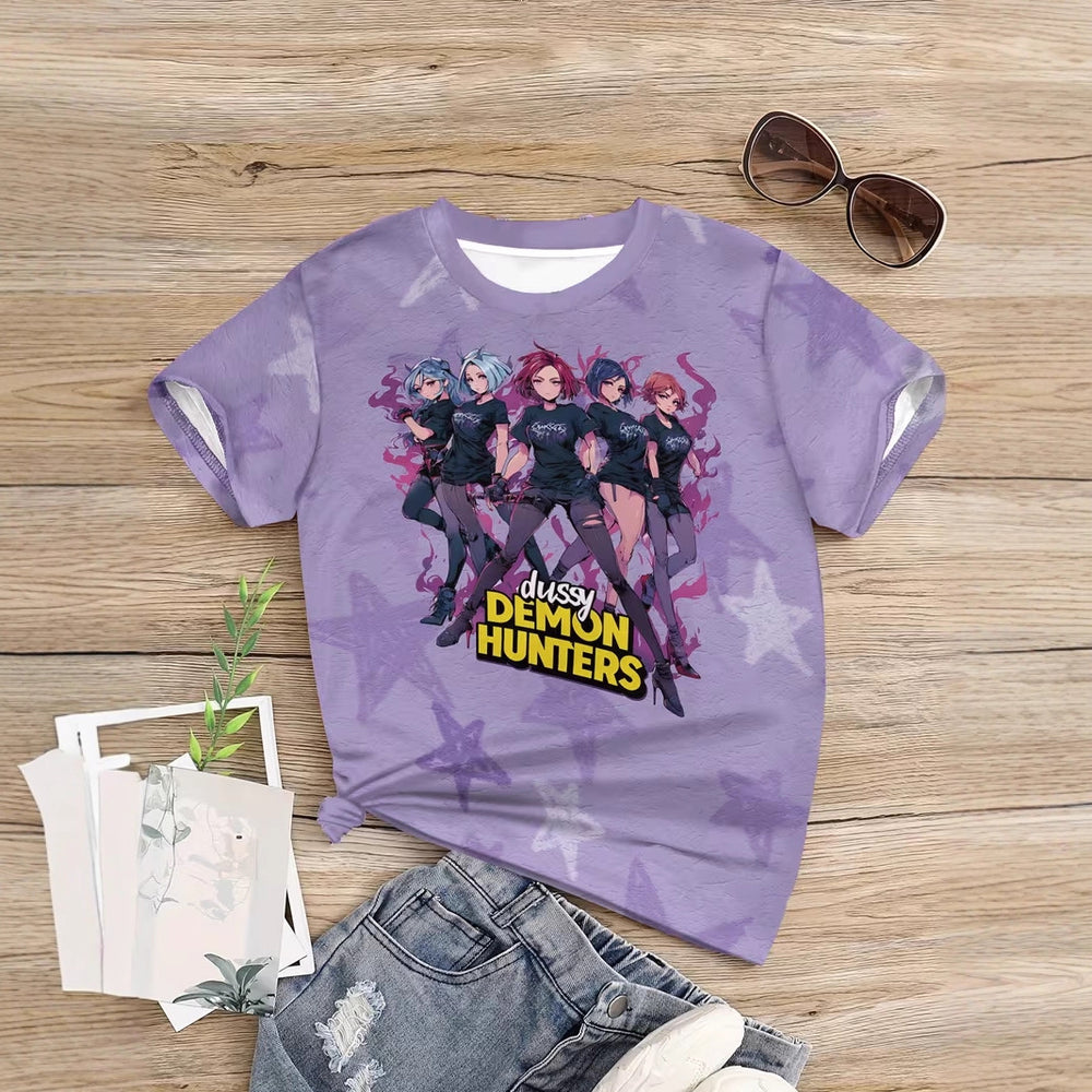 Witcher t-shirt, kpop 3d digital printing summer girlscasualfashion round neck short sleeve factory direct supply
