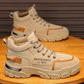 Men's 2025 new winter work boots: waterproof, slip-resistant, wear-resistant, athletic, casual, workwear, and trendy martin boots for construction sites