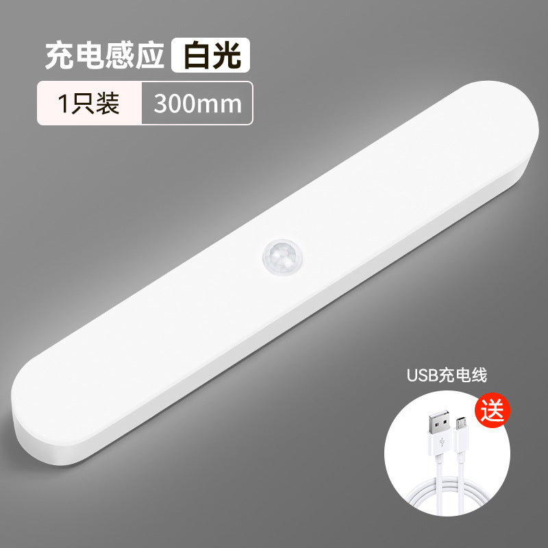 Creative human body induction night light - rechargeable, wireless bedside lamp for bedroom, hallway, corridor, cabinet, and night use