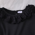 Children's clothing  cross-border fashion black short-sleeved t-shirt leopard print skirt girl new arrival