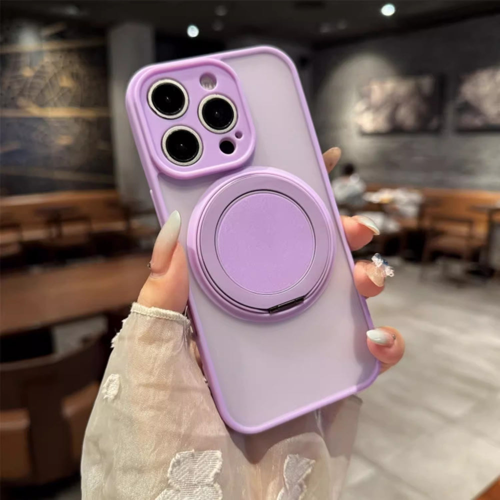 17 mobile phone case rotating stand 360 matte skin feel suitable for iphone 16 high-end pivot 11 apple 15pro