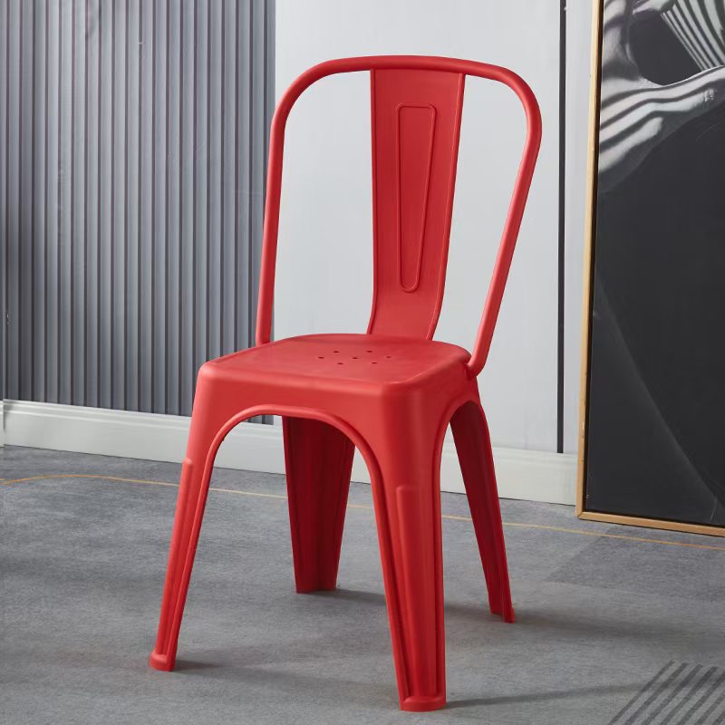 Amazon dining chair plastic pp chair dining table chair thickened export home restaurant casual backrest chair chair