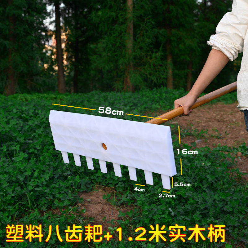 Agricultural iron rake, ground rake, thickened nail rake, soil rake, grass rake manufacturer, multi-functional 469-tooth weeding tool