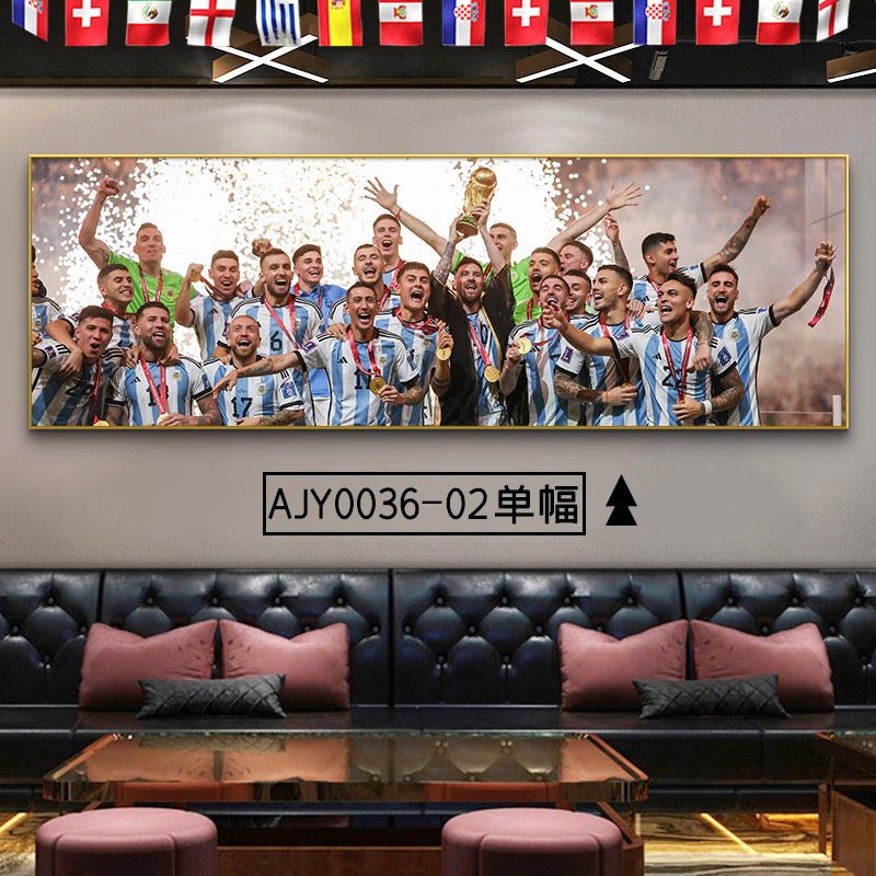 2024 Spain wins the championship decorative painting European Cup Cristiano Ronaldo poster hanging painting sports color store wall football star decoration