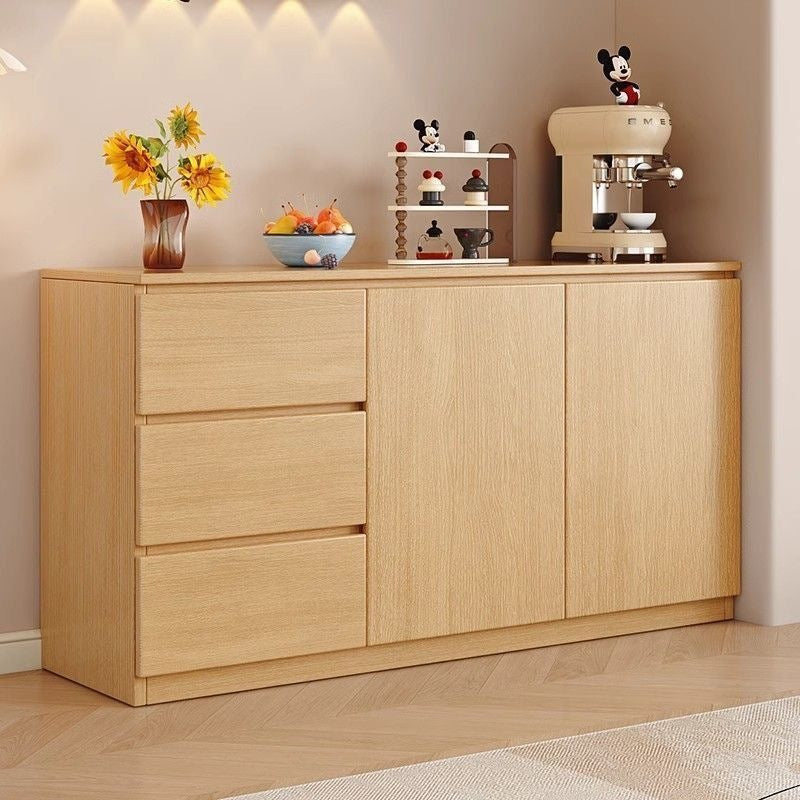 Solid wood sideboard casual cabinet wall-mounted all-in-one locker for home tea cabinet balcony storage cabinet kitchen cupboard