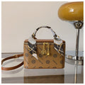 2025 new box bag silk scarf high-end fashion printed letter versatile shoulder crossbody small square bag