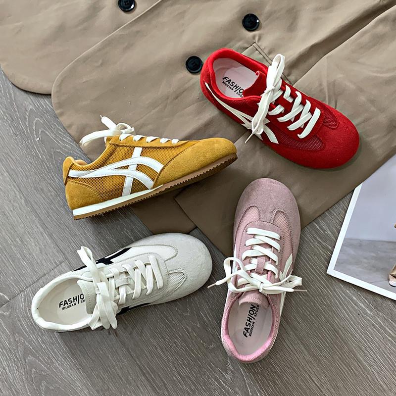 Red german army trainers (gats) women's shoes 2026 new arrival hot spring/autumn style super popular mesh breathable agnes shoes skate shoes sneakers