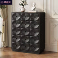 Medieval style solid wood chest of drawers multi-layer creative living room ripple cabinet medieval style storage tv cabinet chest of drawers