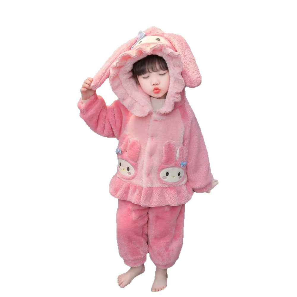 "sweet girl style" girls' pajamas - autumn/winter chic, kids' winter warm casual flannel loungewear