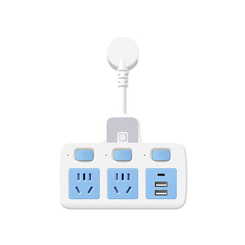 Power strip socket multifunctional multi-port usb converter plug power strip with independent switches for dormitory and home use
