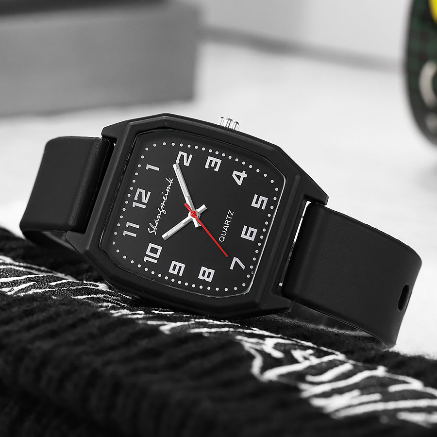 2025 new creative silicone strap student watch minimalist niche women's quartz watch wholesale silicone straps