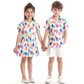 Korean style children's clothing wholesale live stream source: boys' printed cotton short-sleeve shirts and shorts, creative kids' matching family outfits for brothers and sisters