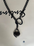 Love lock black 8mm63cm