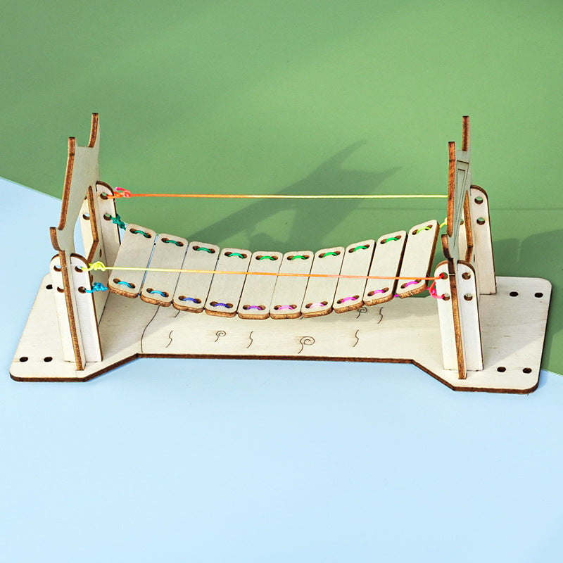 Science and technology small production chain bridge children kindergarten primary school students handmade DIY science experiment teaching aids production materials