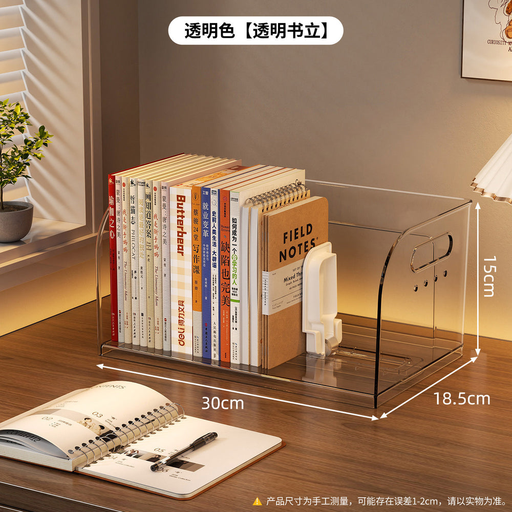 Desk storage organizer - student bookshelf, desktop bookends, pen holder, stationery organizer, office desk storage box