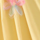Kids clothing cross-border exclusive for european and american girls new arrival children's yellow dress baby children's clothing