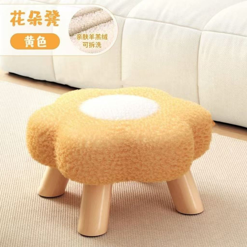 For homeflower low stool popular cloud stool sofa living room kids cute girls bedroom biscuit low stool shoe changing