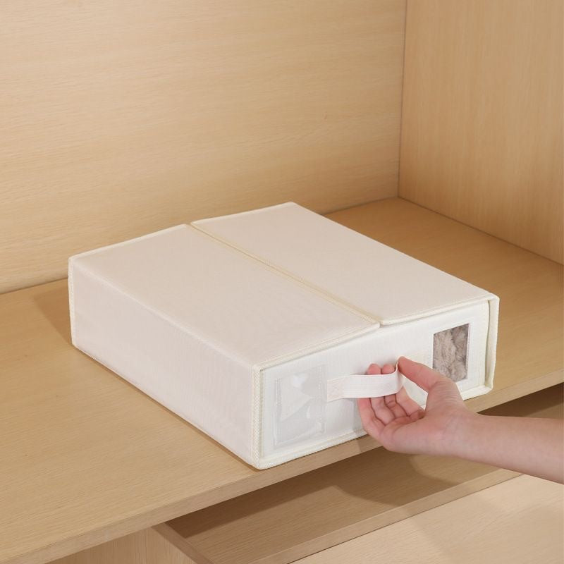 Fabric Clothing Sheet Four-piece Oxford Cloth Thickened Window Storage Box Bedroom Household Large Capacity Storage Box
