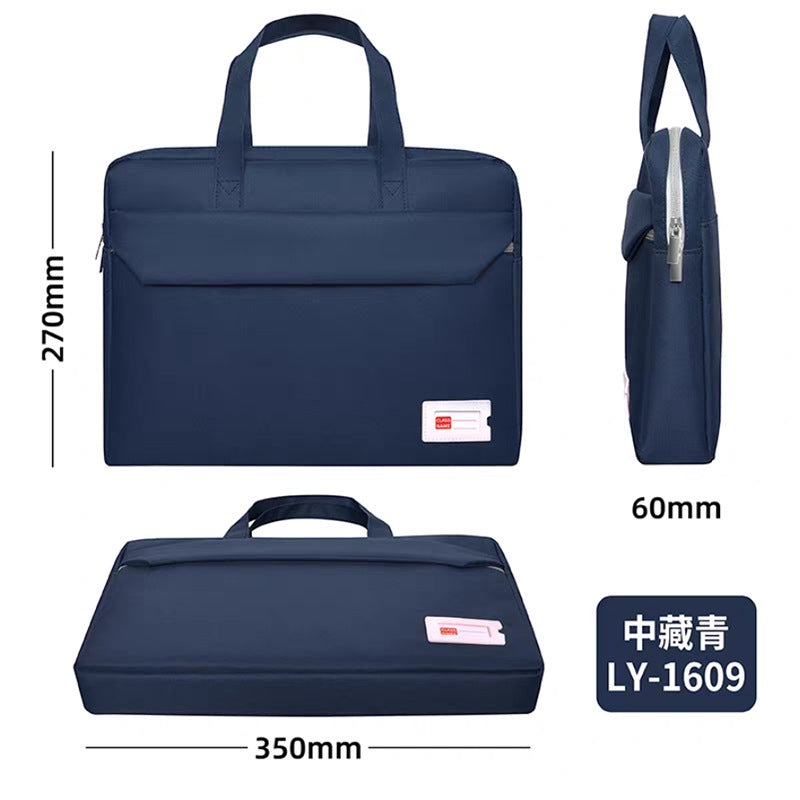 Student tutoring bag canvas laptop backpack tote document bag conference printed material bag large capacity waterproof briefcase