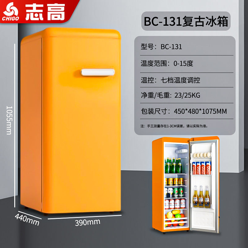 foreign trade single-door refrigerator, small household refrigerator, mini breast milk freezer, hotel small refrigerator, energy saving