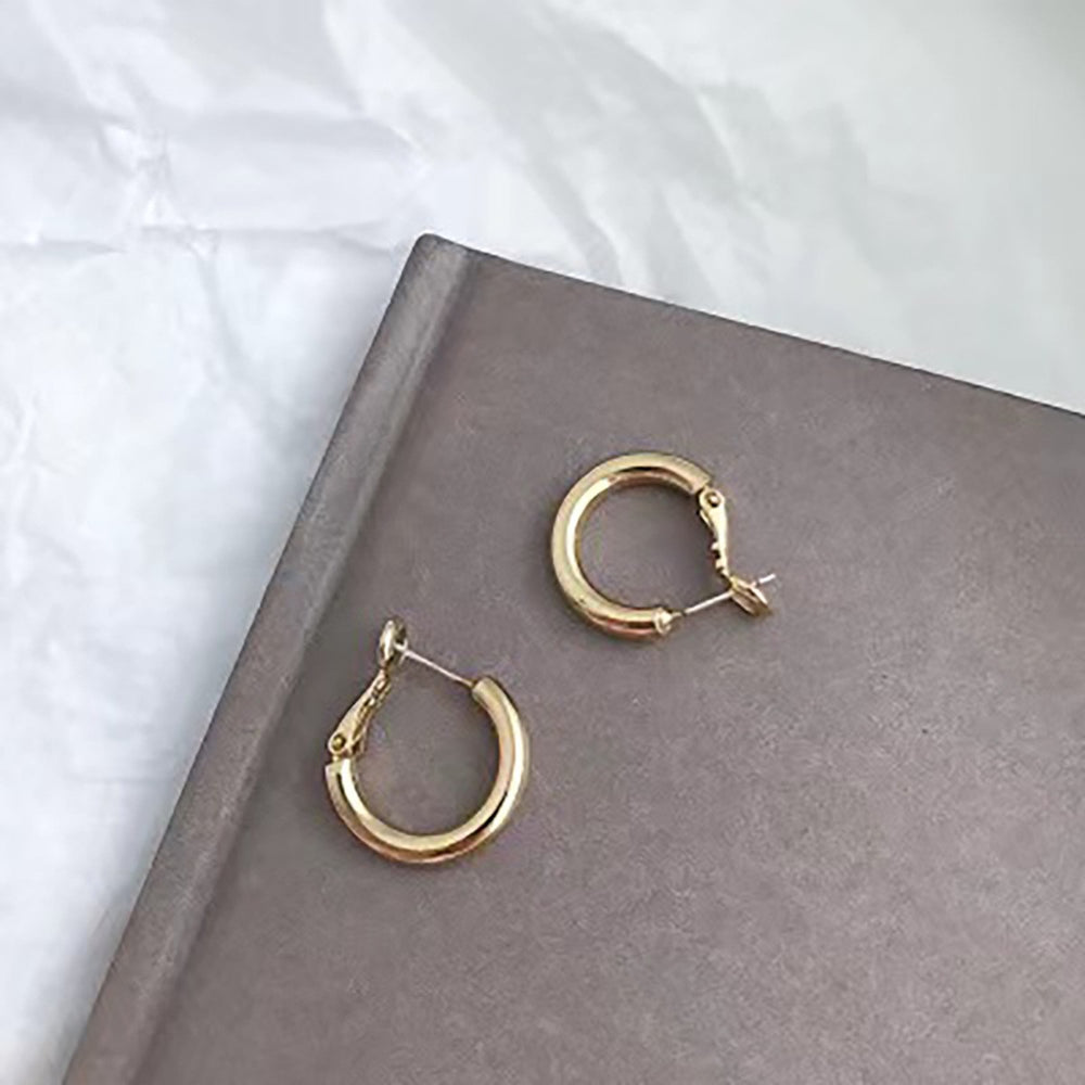 jewelry casualfashionstylishelegantfreshsweet circle earrings stainless steel hollow earrings