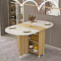 Oval (shallow cabinet + imitation white marble pattern)