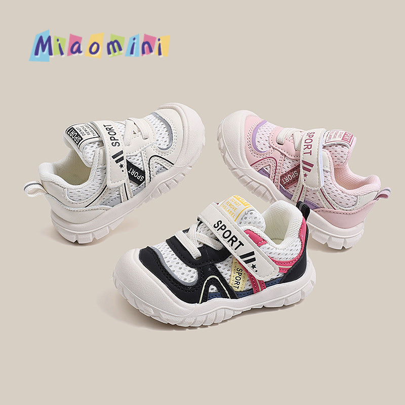 Baby first walker shoes  spring/autumn breathable mesh shoes girls' sneakers soft sole boys' infant casual shoes 1-3 years old
