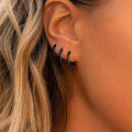 European and american cross-border hot-selling jewelry: 18k gold plated stud earrings, small hoop earrings, creative punk & hip-hop earrings