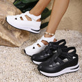 summer new arrival: wedge heel sandals - closed toe, hollow-out design, breathable, women's export style, plus size platform chunky sole, velcro closure
