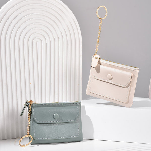 Portable Keychain Girls Small Wallet Mini Women's Storage Change Bag Coin Bag Ladies Short Wallet