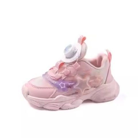 fall/winter new girls' light-up chunky sneakers - lightweight, breathable athletic shoes for mid-to-large children