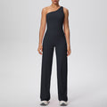 new cloud-like slimming peach hip yoga set - asymmetrical one-shoulder workout top & leggings - casual running & fitness outfit