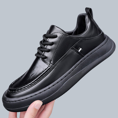 2025 new men's autumn soft-soled lightweight anti-slip casual shoes - versatile, breathable, trendy british style leather shoes for men