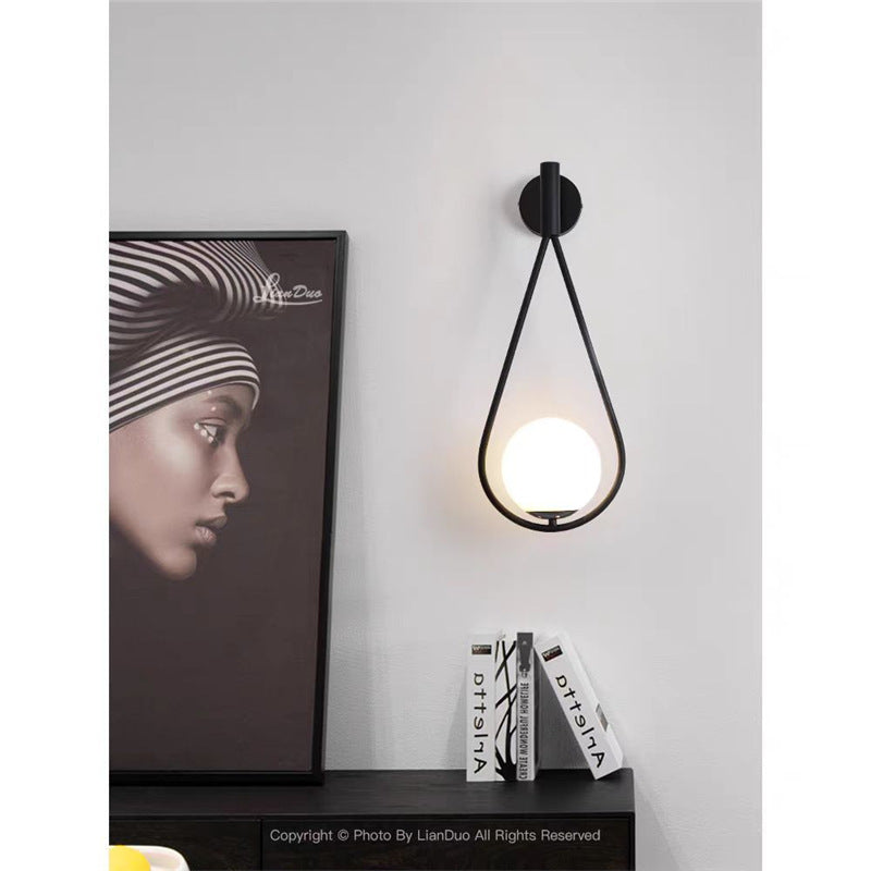 Artistic bedside wall lamp staircase balcony led wall sconce bedroom bedside light double head living room aisle room wall light