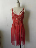 fashion sexyintimates wholesale women's sexylace mesh patchwork suspender slit thin long skirt nightgown