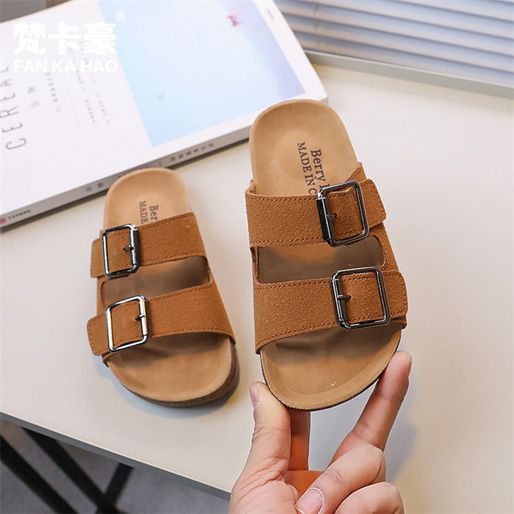 Birkenstock boys' cork sandals -  summer new collection - kids' indoor/outdoor sandals - big & tall boys' flip-flops