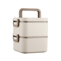 304 stainless steel insulated lunch box - perfect for office workers and students. microwaveable, multi-layer bento box with rice container
