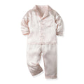 kids pajamas boys and girls long sleevesnew arrival imitation tencel shirt pants spring autumkids home wear suit