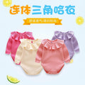 Girls' european and american style spring/autumn long-sleeve ruffle solid color romper jumpsuit outfit