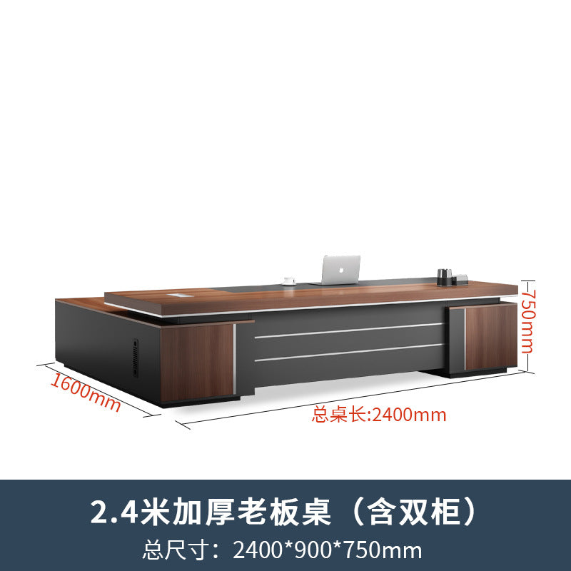 Atmospheric boss table Double cabinet President's desk Large class supervisor desk manager Office desk and chair combination furniture
