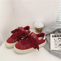 2026 spring new arrival: versatile canvas sneakers for women - trendy ins style, nubuck leather, korean harajuku style, student skate shoes