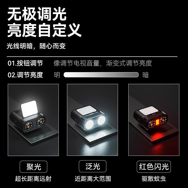 Walson owl pro night fishing strong light headlight induction charging fishing special long battery life cap clip light lighting