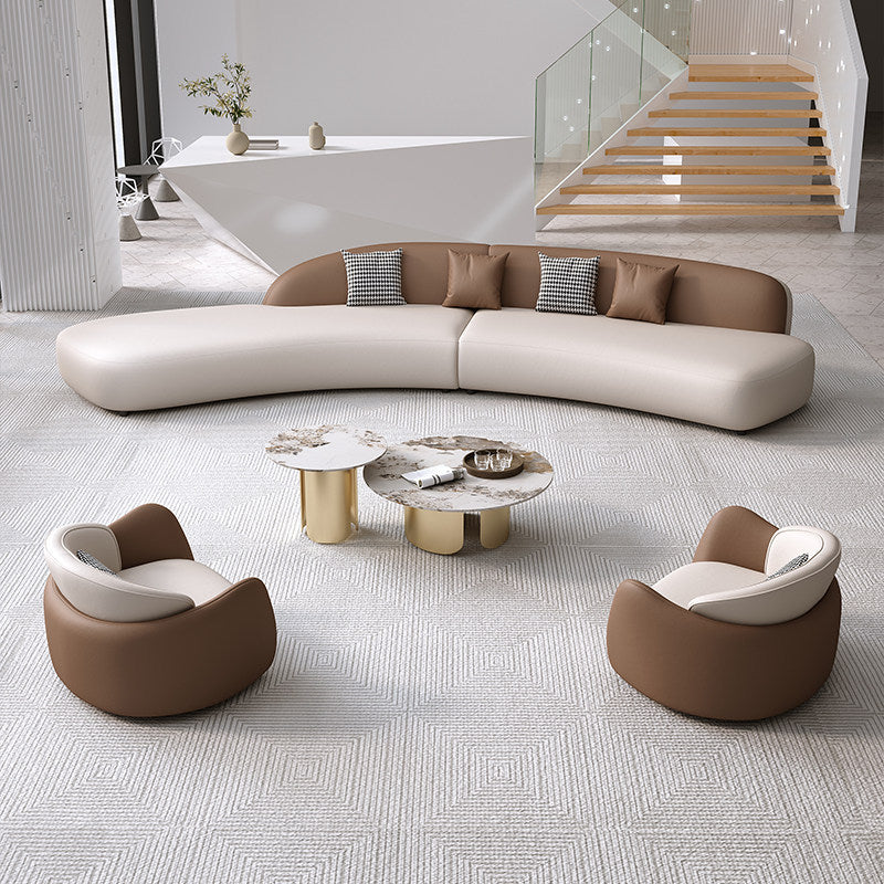 Modern minimalist curved sofa for sales centers, hotels, b&bs, beauty salons, vip lounges, reception areas, and negotiation zones
