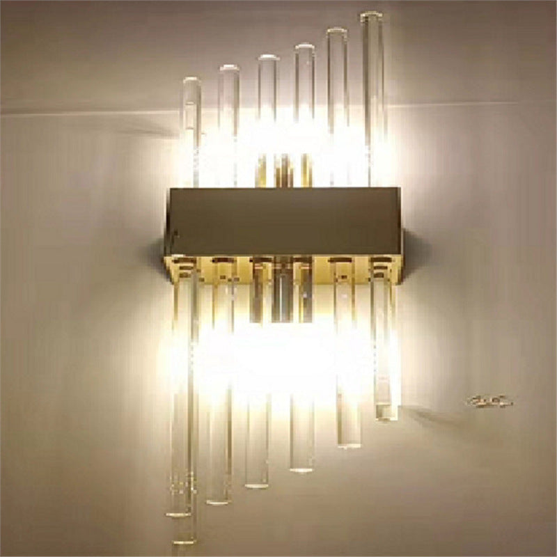 New arrivalaccessible luxury crystal wall lamp popular bedside living room background wall corridor aisle casualclassy wall lamp