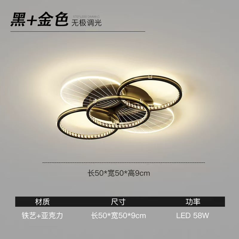 2025 new atmospheric light luxury living room light ceiling light master bedroom lighting combination whole house package simple and modern